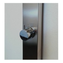 IDEA INOX pannello doccia in acciaio inox e abs con miscelatore termostatico finitura satinato