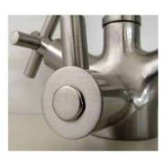 IDEALAQUA miscelatore lavello cucina a 3 vie separate finitura nickel spazzolato