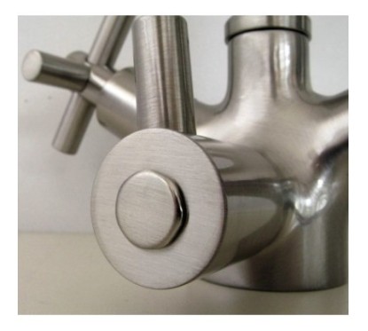 IDEALAQUA miscelatore lavello cucina a 3 vie separate finitura nickel spazzolato