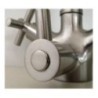 IDEALAQUA miscelatore lavello cucina a 3 vie separate finitura nickel spazzolato