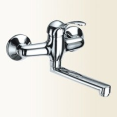 LINEA CUCINA Miscelatore per lavello a parete finitura cromo