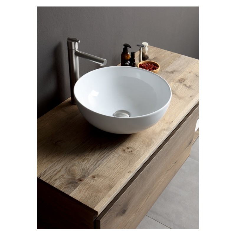 SKY lavabo d'appoggio finitura bianco lucido