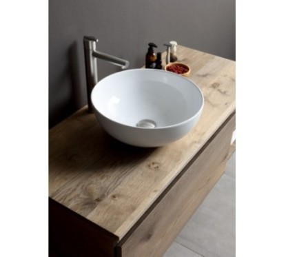 SKY lavabo d'appoggio finitura bianco lucido