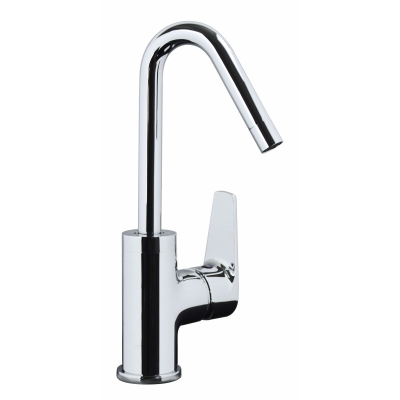 LINE monocomando lavabo leva laterale con scarico a pressione finitura cromo