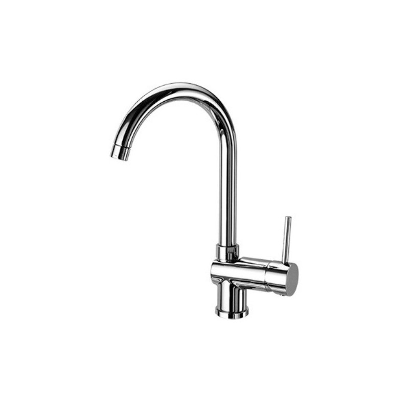 LINEA CUCINA miscelatore lavello con canna alta "Simply" finitura bianco-cromo