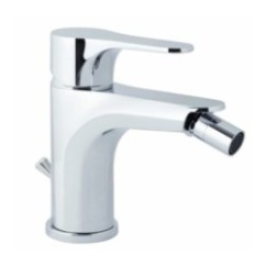 FLY monocomando bidet con scarico finitura nero opaco + cromo