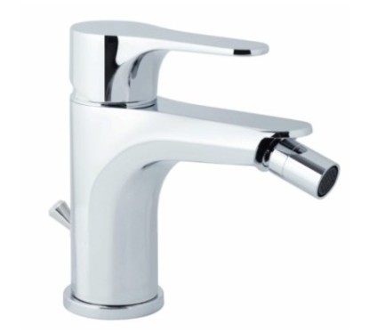 FLY monocomando bidet con scarico finitura nero opaco + cromo