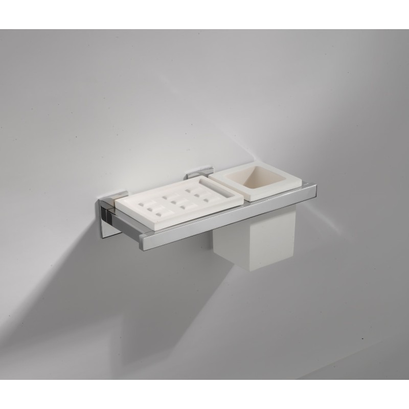 DIVA porta sapone/bicchiere bianco