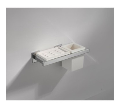 DIVA porta sapone/bicchiere bianco