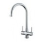 IDEALAQUA Miscelatore da cucina per trattamento acque, con acque separate finitura cromo