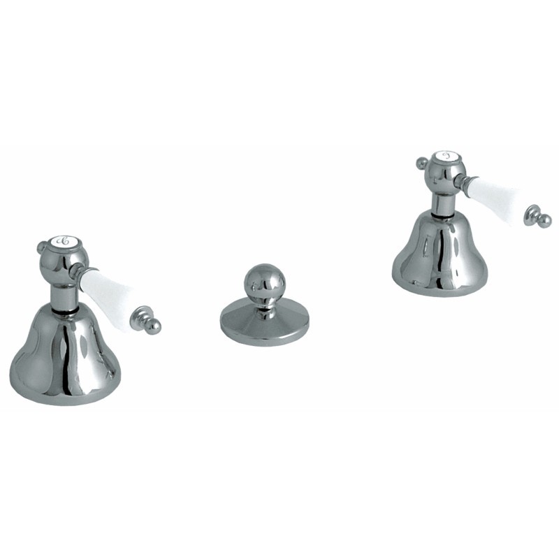 IRIS batteria bidet norton con scarico finitura cromo