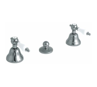 IRIS batteria bidet norton con scarico finitura cromo