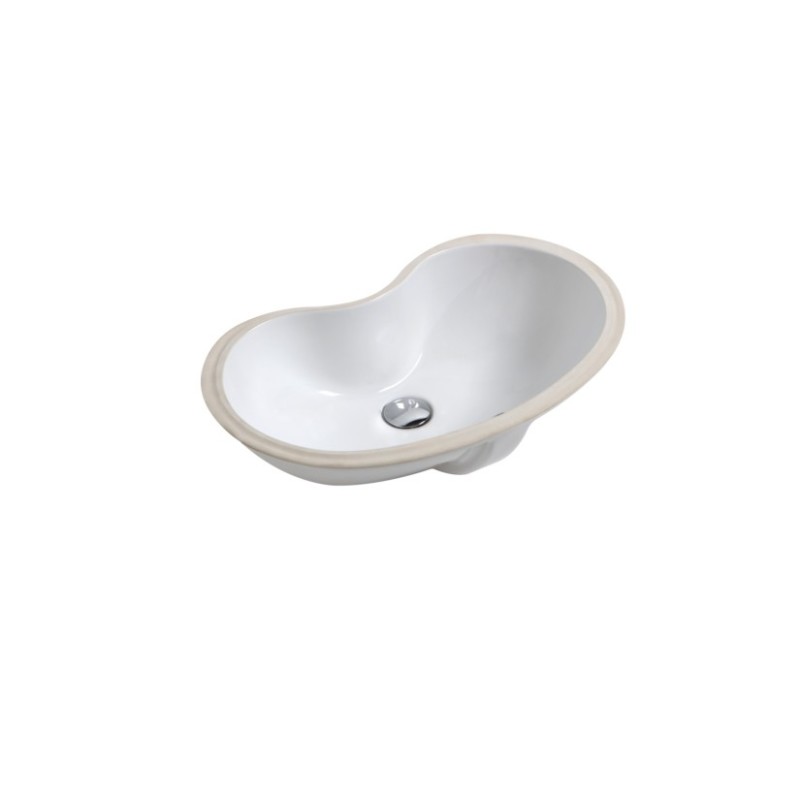 SAGOMATO lavabo sottopiano finitura bianco lucido