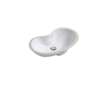 SAGOMATO lavabo sottopiano finitura bianco lucido