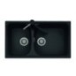 HARMONY HR0862 Lavello a due vasche - Reversibile finitura micro ultragranit 70 nero matt