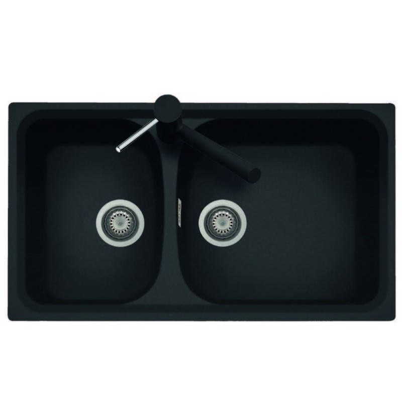 HARMONY HR0862 Lavello a due vasche - Reversibile finitura micro ultragranit 94 avena