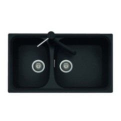 HARMONY HR0862 Lavello a due vasche - Reversibile finitura micro ultragranit 98 bianco