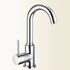 SIMPLY Miscelatore monocomando per lavabo con bocca alta finitura nickel spazzolato