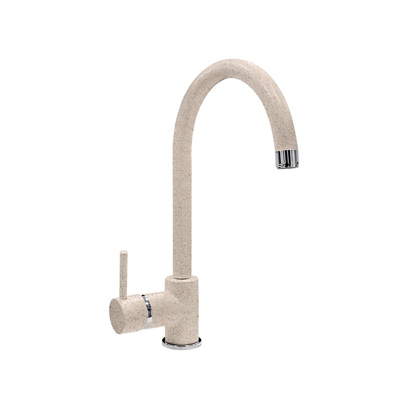PETRAMIX miscelatore monocomando con canna a ponte finitura microultragranit 70 black matt