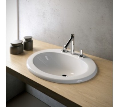 STANDARD Lavabo incasso soprapiano monoforo