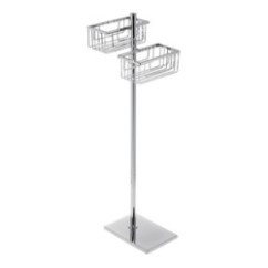 MT Piantana in ottone cromato con due griglie