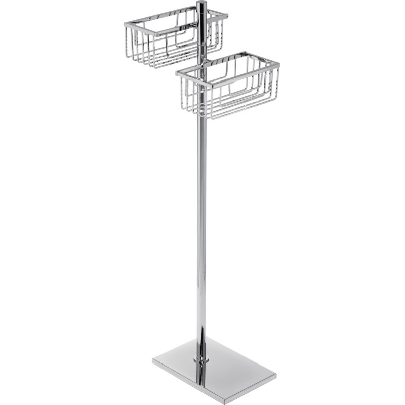 MT Piantana in ottone cromato con due griglie