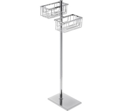 MT Piantana in ottone cromato con due griglie