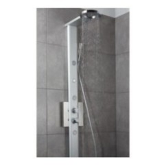 LUNA 3 PLUS colonna doccia con miscelatore monocomando finitura satinato