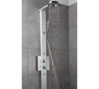 LUNA 3 PLUS colonna doccia con miscelatore monocomando finitura satinato