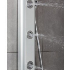 LUNA 3 PLUS colonna doccia con miscelatore monocomando finitura satinato