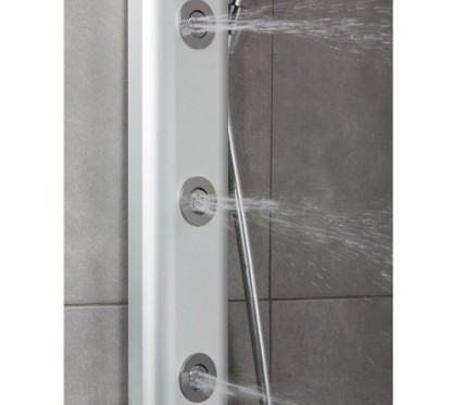 LUNA 3 PLUS colonna doccia con miscelatore monocomando finitura satinato