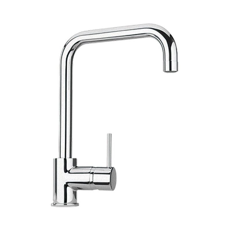 VENMIX20 miscelatore monocomando con canna tubo ad U finitura microultragranit bianco