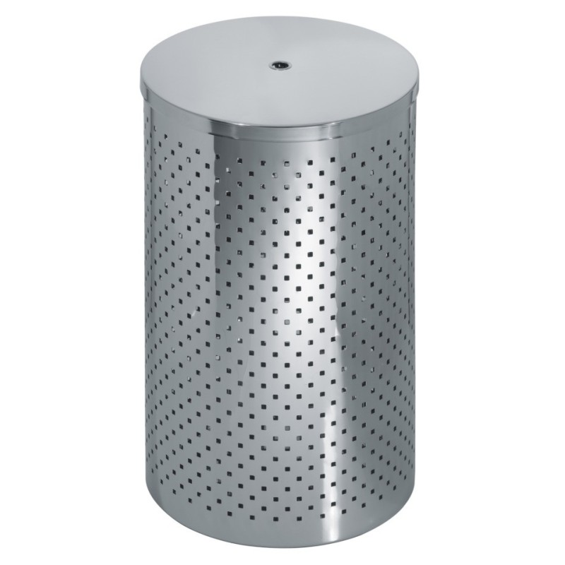 FANTASIA cesto portabiancheria in acciaio inox diam 30 h 55cm