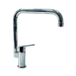 MOMIX miscelatore monocomando con canna laterale finitura ultrametal titanio