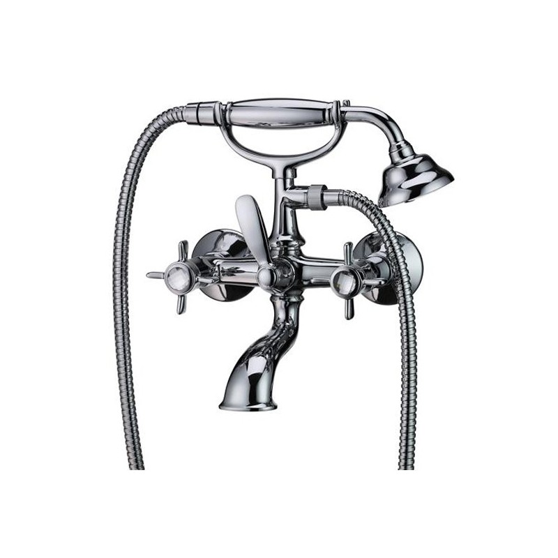 BIJOU gruppo vasca esterno con kit finitura cromo