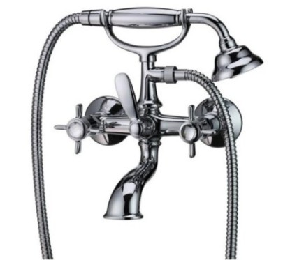 BIJOU gruppo vasca esterno con kit finitura cromo