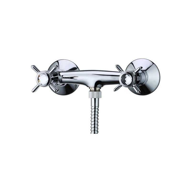 BIJOU gruppo doccia esterno con duplex finitura cromo