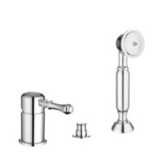 DALI' Batteria monocomando bordo vasca con deviatore e doccetta finitura dark copper