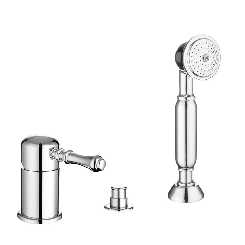 DALI' Batteria monocomando bordo vasca con deviatore e doccetta finitura dark copper