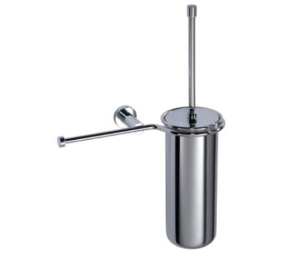 DECO' Portarotolo e portascopino a parete  con bossolo cromo