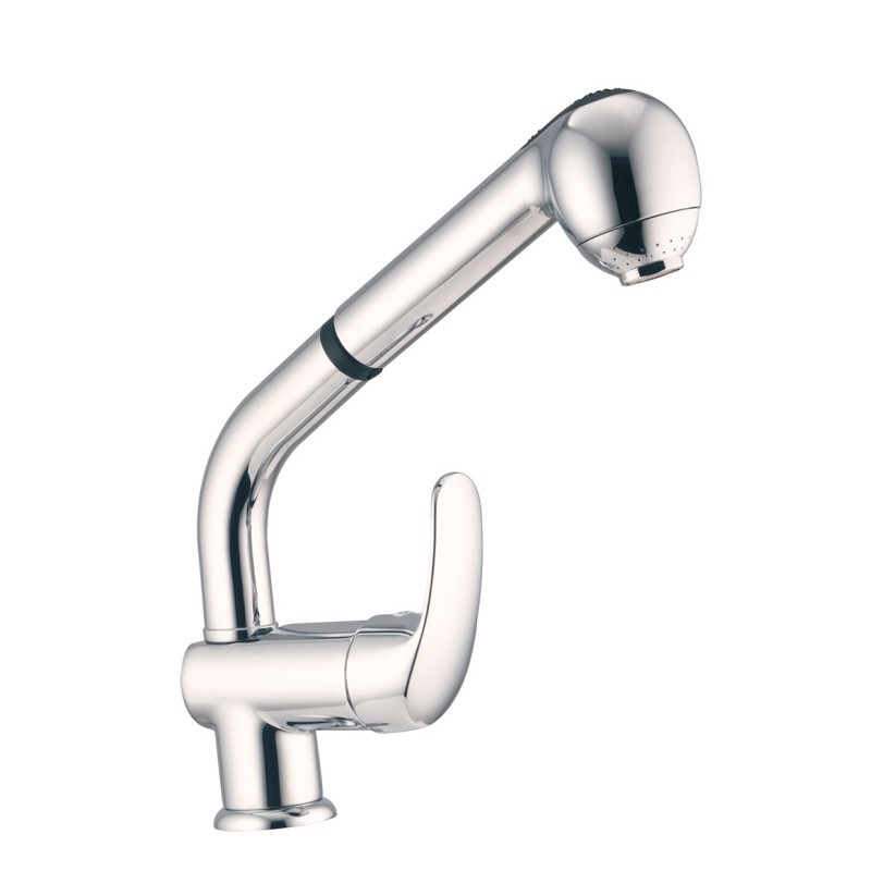 KITCHEN PROGRAM Monocomando lavello con doccetta estraibile alta finitura terra di francia