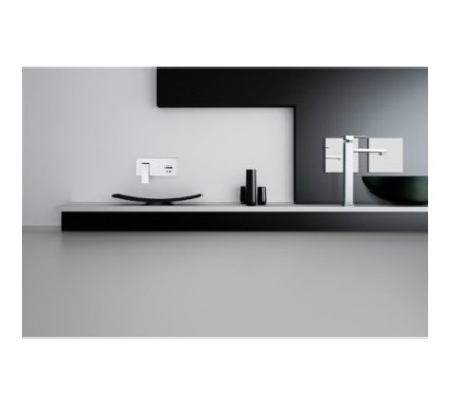 SLIM miscelatore monocomando per lavabo alto finitura brushed nickel
