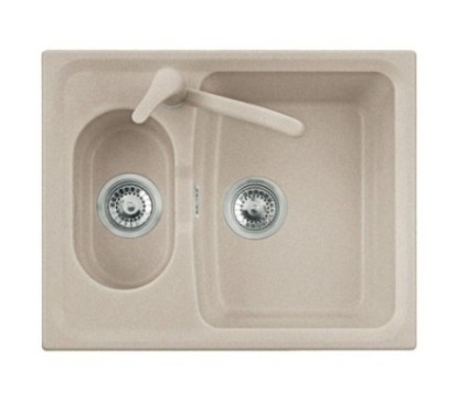 ROXANA 61.15 Lavandino cucina a due vasche finitura micro ultragranit 98 bianco