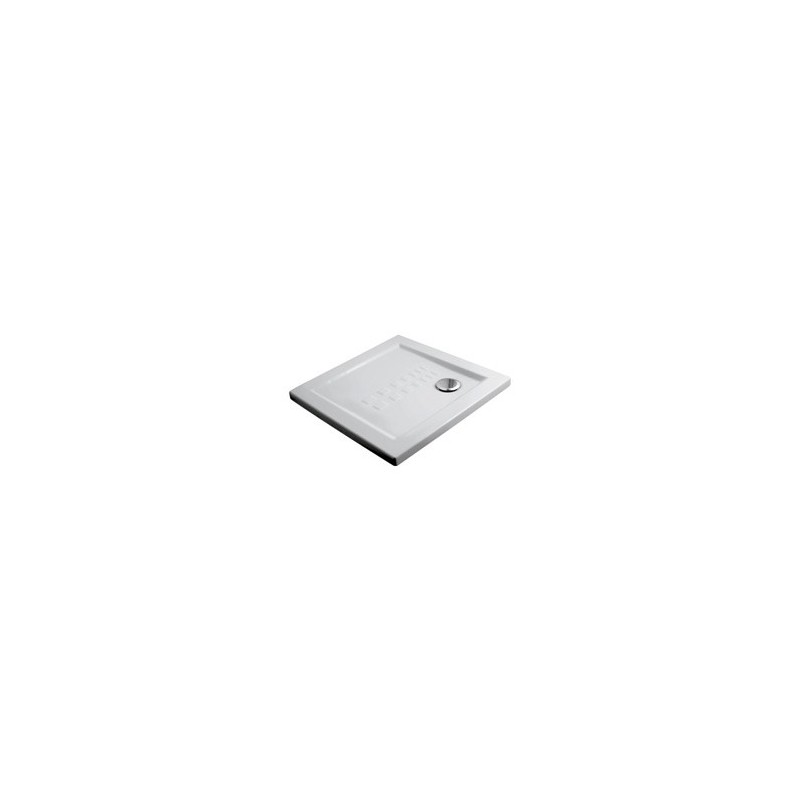 IBIS SQUARE piatto doccia 80 extra piatto in ceramica con antiscivolo altezza 5,5cm