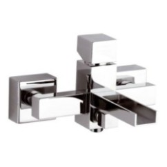 CUBE WATERFALL monocomando vasca esterno con bocca a cascata finitura cromo