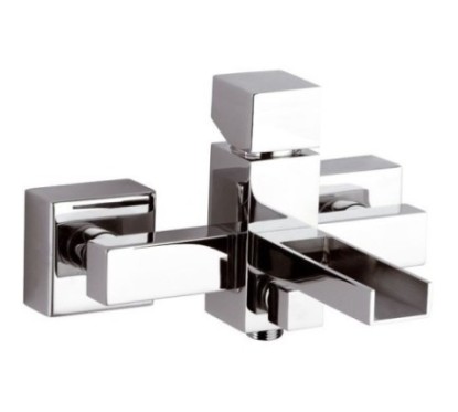 CUBE WATERFALL monocomando vasca esterno con bocca a cascata finitura cromo