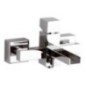 CUBE WATERFALL monocomando vasca esterno con bocca a cascata finitura cromo