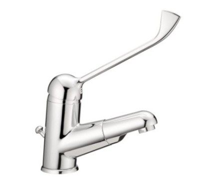 COMMUNITY COMFORT Monocomando lavabo con doccetta estraibile e leva clinica finitura cromo