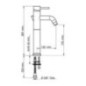 MINIMA rubinetto monocomando lavabo prolungato  con scarico 1" 1/4 finitura cromo