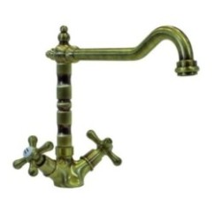 IDEAOLD gruppo monoforo con canna "old fashion" finitura microultragranit bianco opale